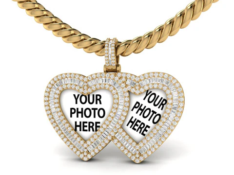 Podwójny wisiorek ze zdjęciem Model do druku 3D