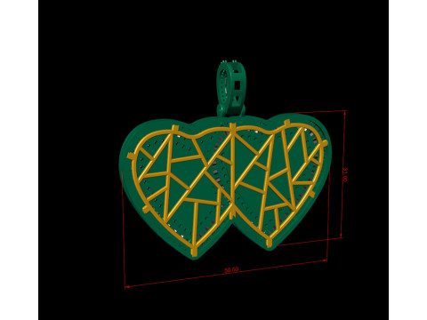 Double Photo Pendant 3D Print Model