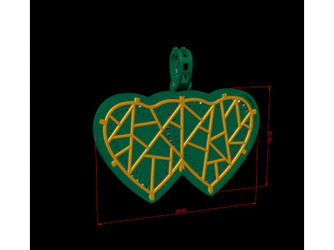 Double Photo Pendant 3D Print Model