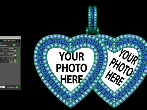 Double Photo Pendant 3D Print Model
