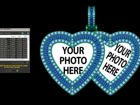Double Photo Pendant 3D Print Model
