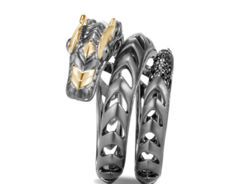 Dragon Legend Naga Coil Blaked Gents Ring 3D Baskı Modeli