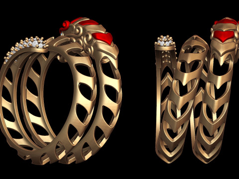 Chinese Dragon Ring 2 Model Cetak 3D