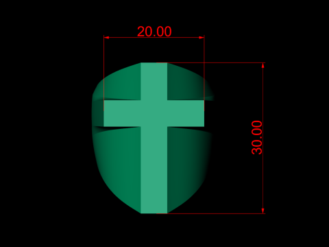 Plain Gold Jesus Plus Cross Ring Modelo de impresión 3D