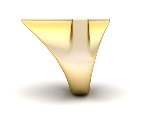 Plain Gold Jesus Plus Cross Ring Modelo de impresión 3D