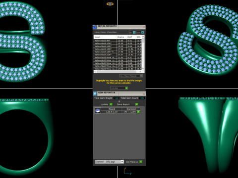S Letter Diamond Ring Modelo de impresión 3D