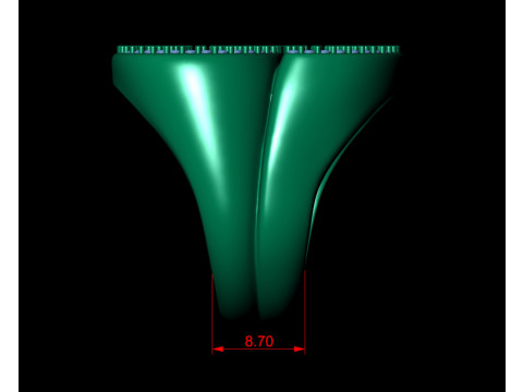 S Letter Diamond Ring Modelo de impresión 3D