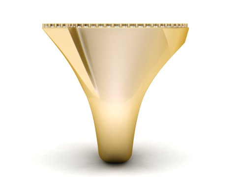 Q Letter Diamond Ring 3Dプリントモデル