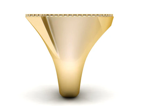Q Letter Diamond Ring 3D Print Model