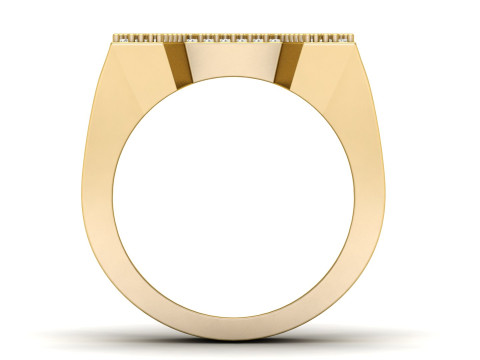 A Letter Diamond Ring Modèles 3D en vedette
