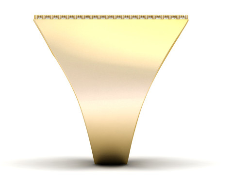 A Letter Diamond Ring Modèles 3D en vedette