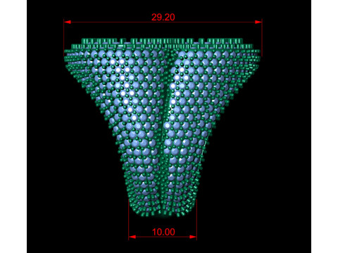 Double Iced Out Diamond S Ring 3D Принт Модель