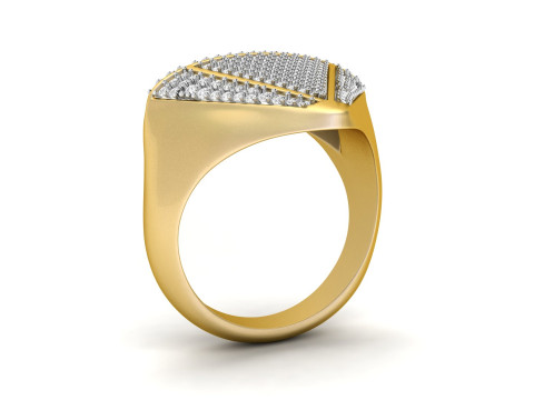 Diamond Shaped Engagement Ring 002 3D Принт Модель