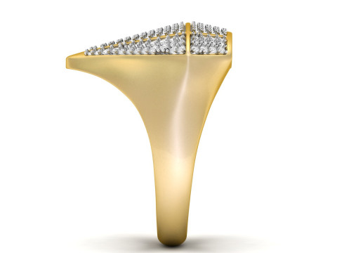 Diamond Shaped Engagement Ring 002 3D Принт Модель