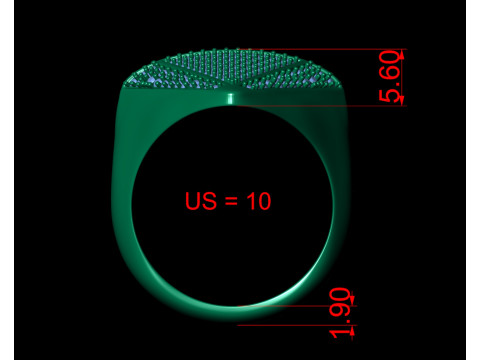 Diamond Shaped Engagement Ring 002 3D Принт Модель