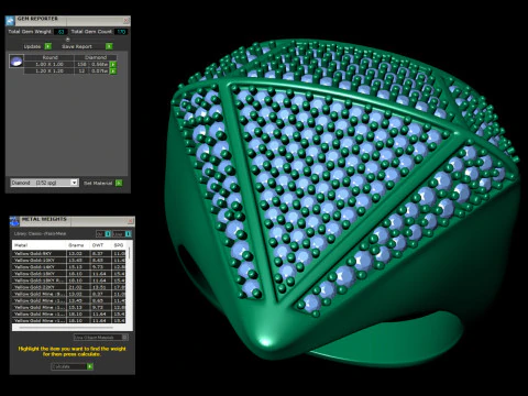 Diamond Shaped Engagement Ring 002 3D Print Model
