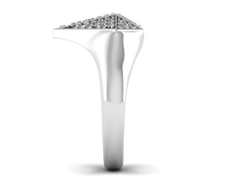 Diamond Shaped Engagement Ring in 7 Size 3D Принт Модель