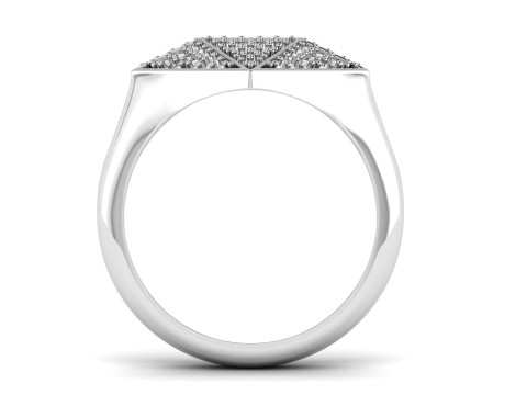 Diamond Shaped Engagement Ring in 7 Size 3D Принт Модель