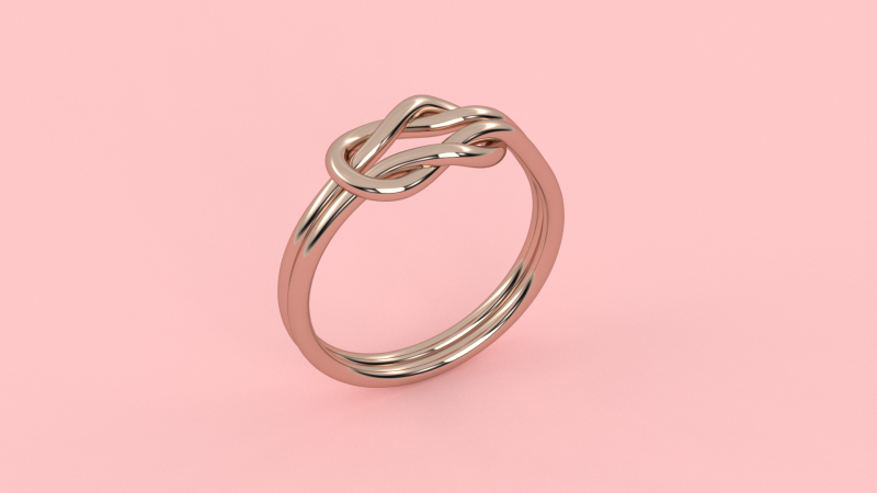 Ribbon Fold Plain Ring For Daily Use 3D-Druckmodell .c4d .max .obj .3ds .fbx .stl .blend