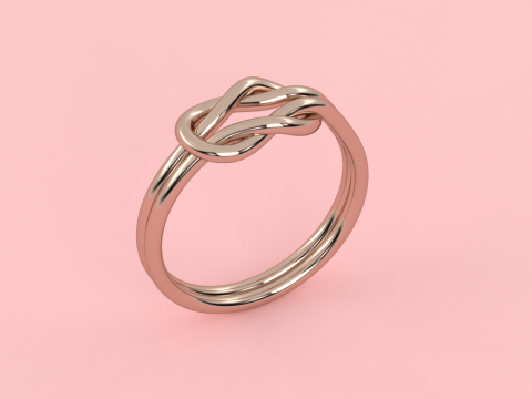 Ribbon Fold Plain Ring For Daily Use Model Cetak 3D