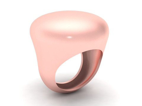 Gold Dome Ring Modello di stampa 3D