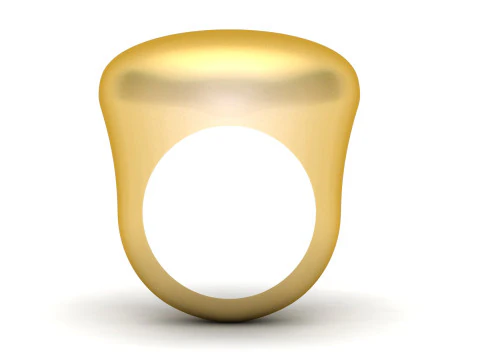 Gold Dome Ring 3D Print Model