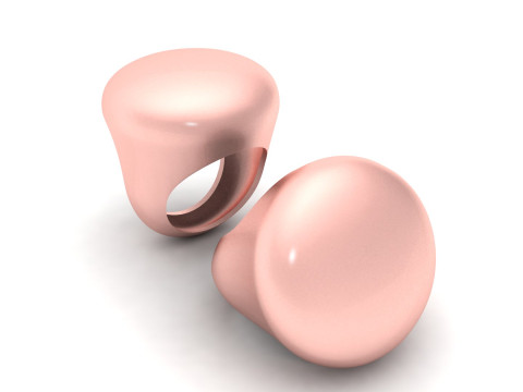 Gold Dome Ring Modello di stampa 3D
