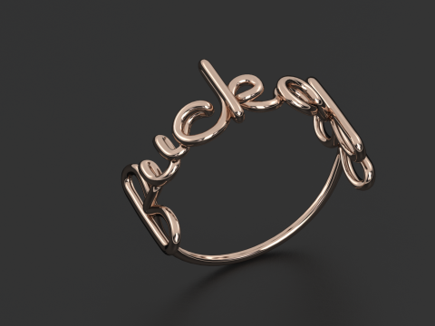 FUKOFF INITIAL RING 3D Print Model