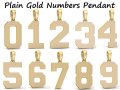 HipHop Numbers Plain Gold Pendant 3Dプリントモデル