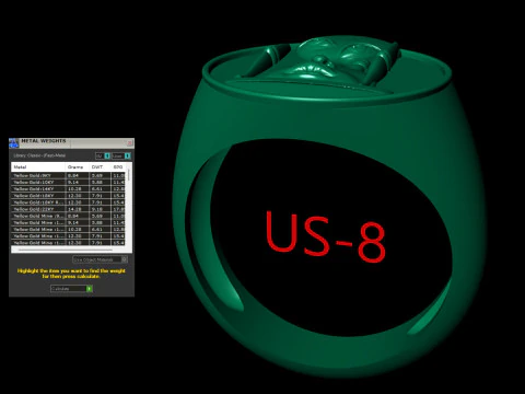 Anello orologio con quadrante in oro Modello di stampa 3D