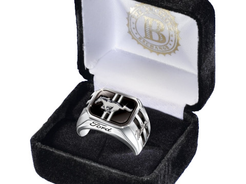Car brand Gents Signet Ring 3D 프린트 모델