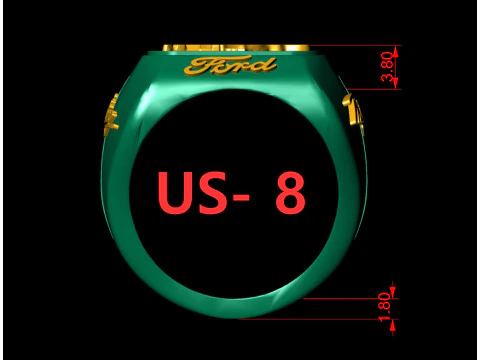 Car brand Gents Signet Ring 3D Print Model