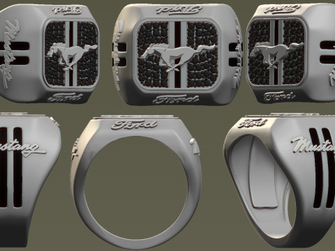 Diamond Car Model Ring 3D-printmodel