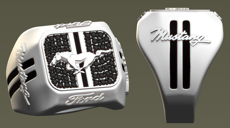 Diamond Car Model Ring 3D-printmodel .c4d .max .obj .3ds .fbx .stl .blend
