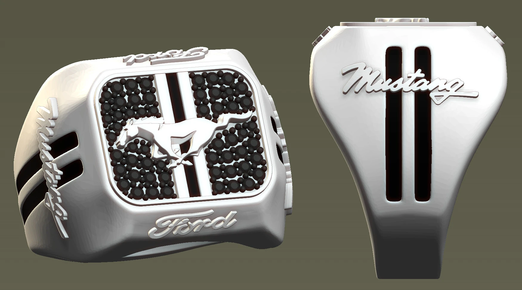 Diamond Car Model Ring 3D Print Model .c4d .max .obj .3ds .fbx .stl .blend