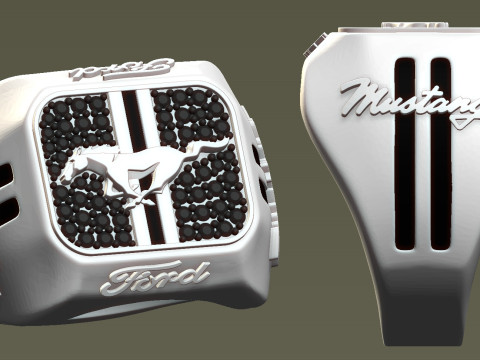 Diamond Car Model Ring 3D Принт Модель