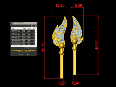 Matchstick 2 way Pendant For Couple 3D Print Model