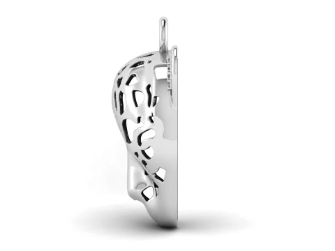 Leopard Face Enamel Pendant 3D Print Model