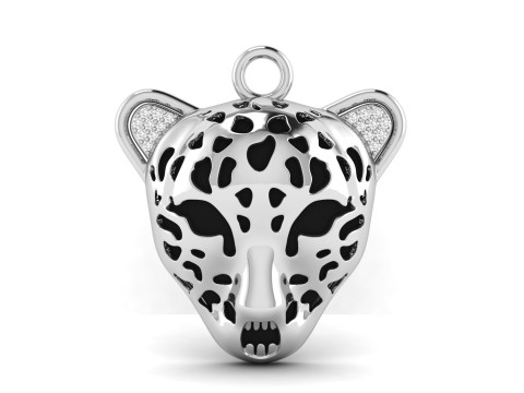 Leopard Face Enamel Pendant 3D-Druckmodell