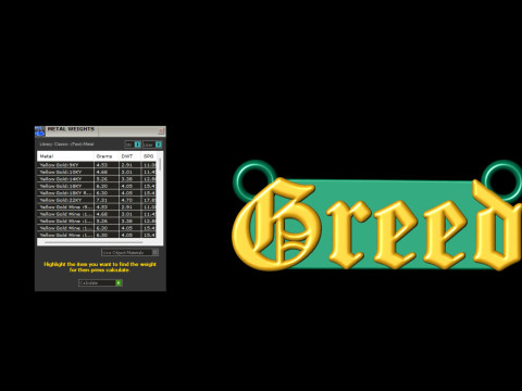 Greed and Greed By Greed Gold Nameplate 3D 打印模型