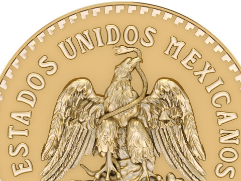 Golden eagle of the Mexican Coat of Arms 3D-Druckmodell
