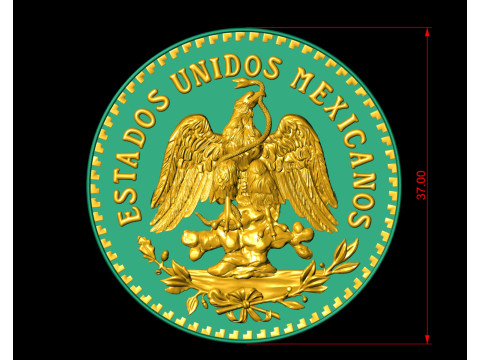 Golden eagle of the Mexican Coat of Arms 3D-Druckmodell