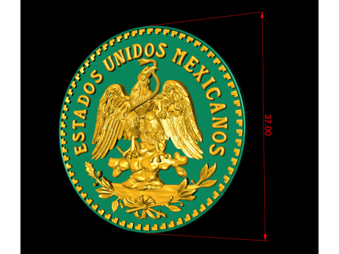 Golden eagle of the Mexican Coat of Arms 3D-Druckmodell