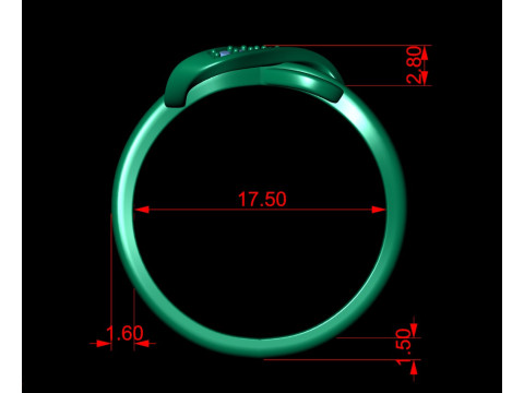 Infinity Band Ring 3D Print Model