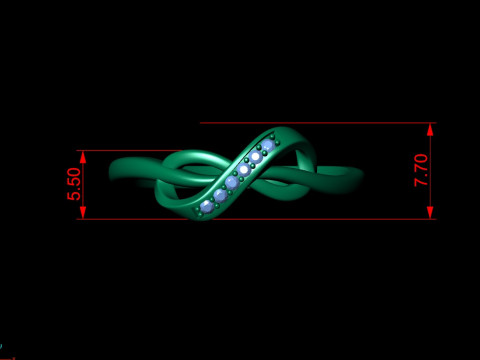 Infinity Band Ring 3D Print Model