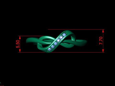 Infinity Band Ring 3D Print Model