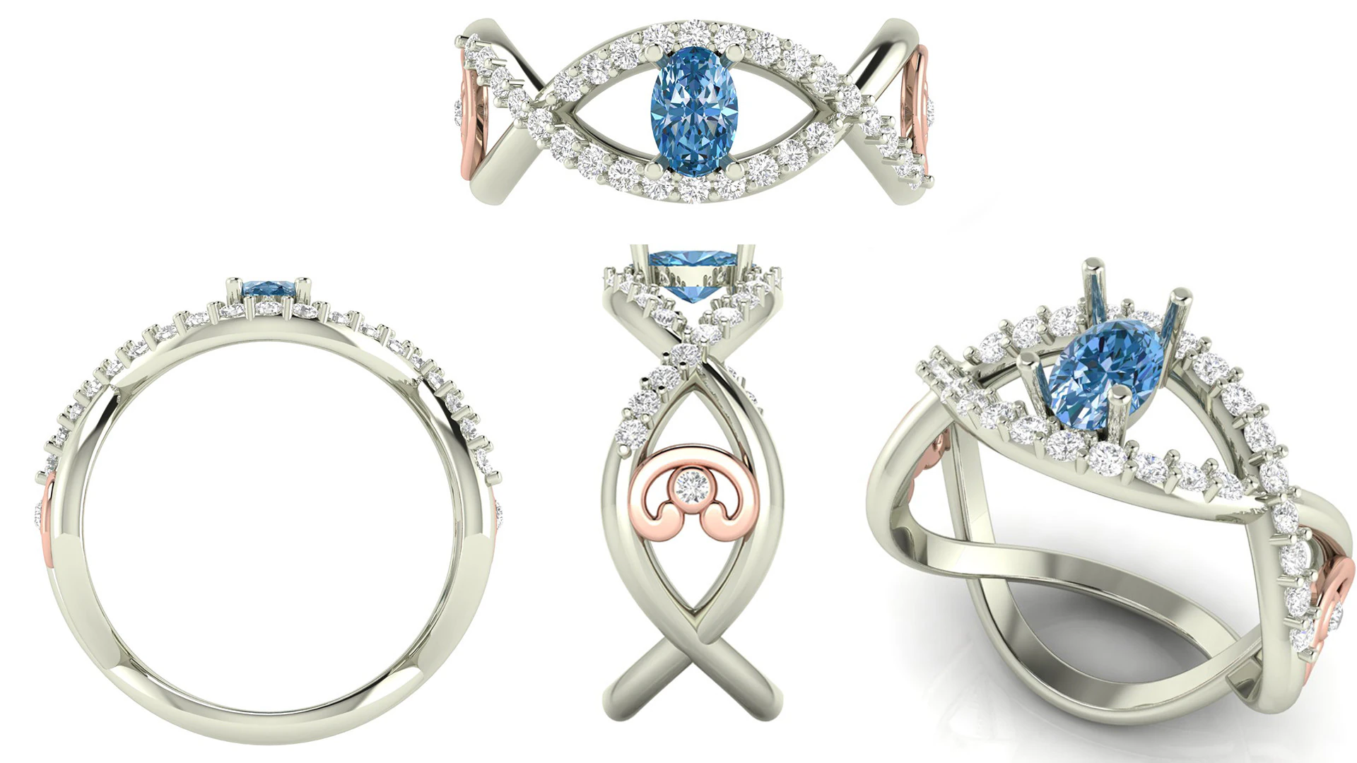 Infinity Love Promise Band Ring 3D Print Model .c4d .max .obj .3ds .fbx .stl .blend
