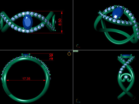 Infinity Love Promise Band Ring 3D Baskı Modeli