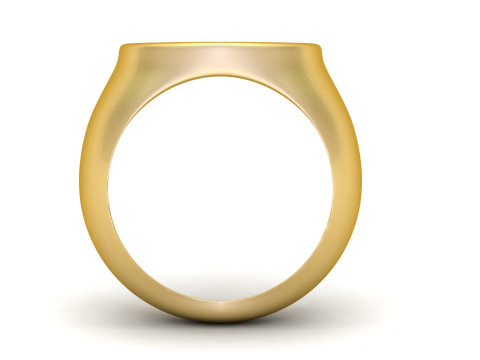 Plain Gold Horshe Shoe Nail Ring 3D printmodel