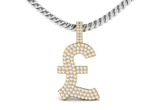 Currency Pound Diamond Pendant 3D-Druckmodell
